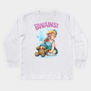 Bwains! Kids Long Sleeve T-Shirt